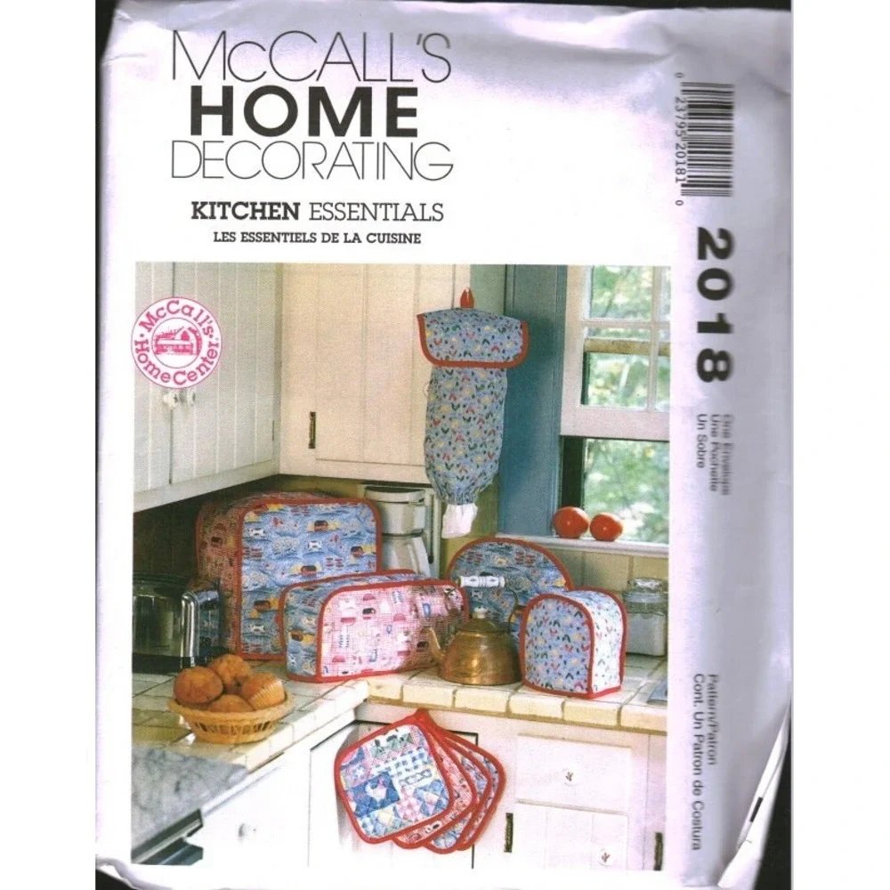 McCalls 2018 Kitchen Essentials Sewing Pattern Appliance Covers Curtains 1999